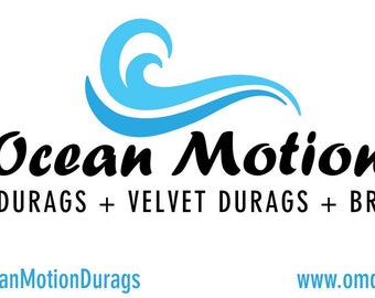 OceanMotionStore Ocean Blue Silk Crown Patch, Compression Patch, 360 Waves, Ocean Motion