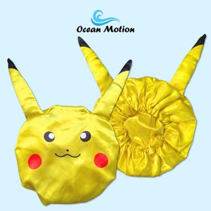 Satin Pikachu Bonnet Pokemon Reversible Sleep Bonnet main image 2