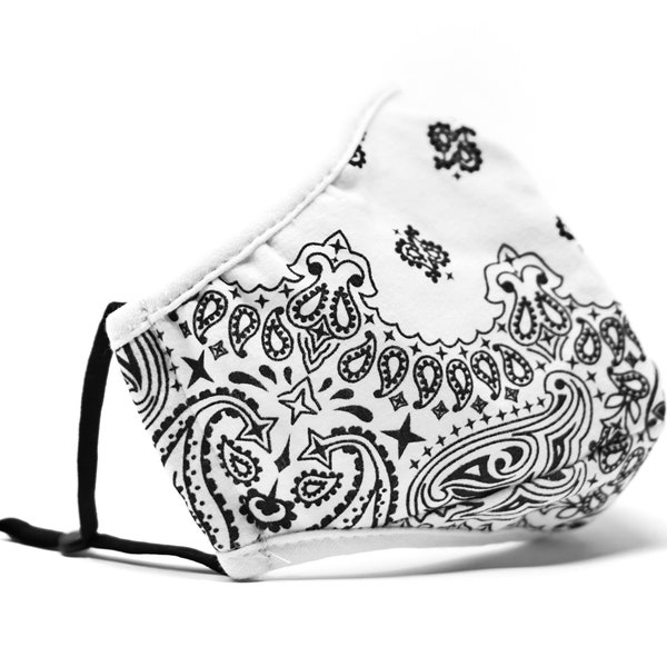 Adult Face Mask - White Bandana