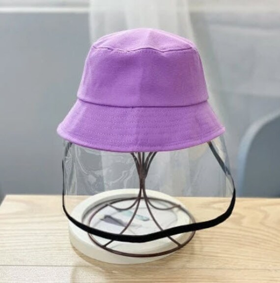 Child PVC shield clear visor bucket hat LIGHT PURPLE | Etsy