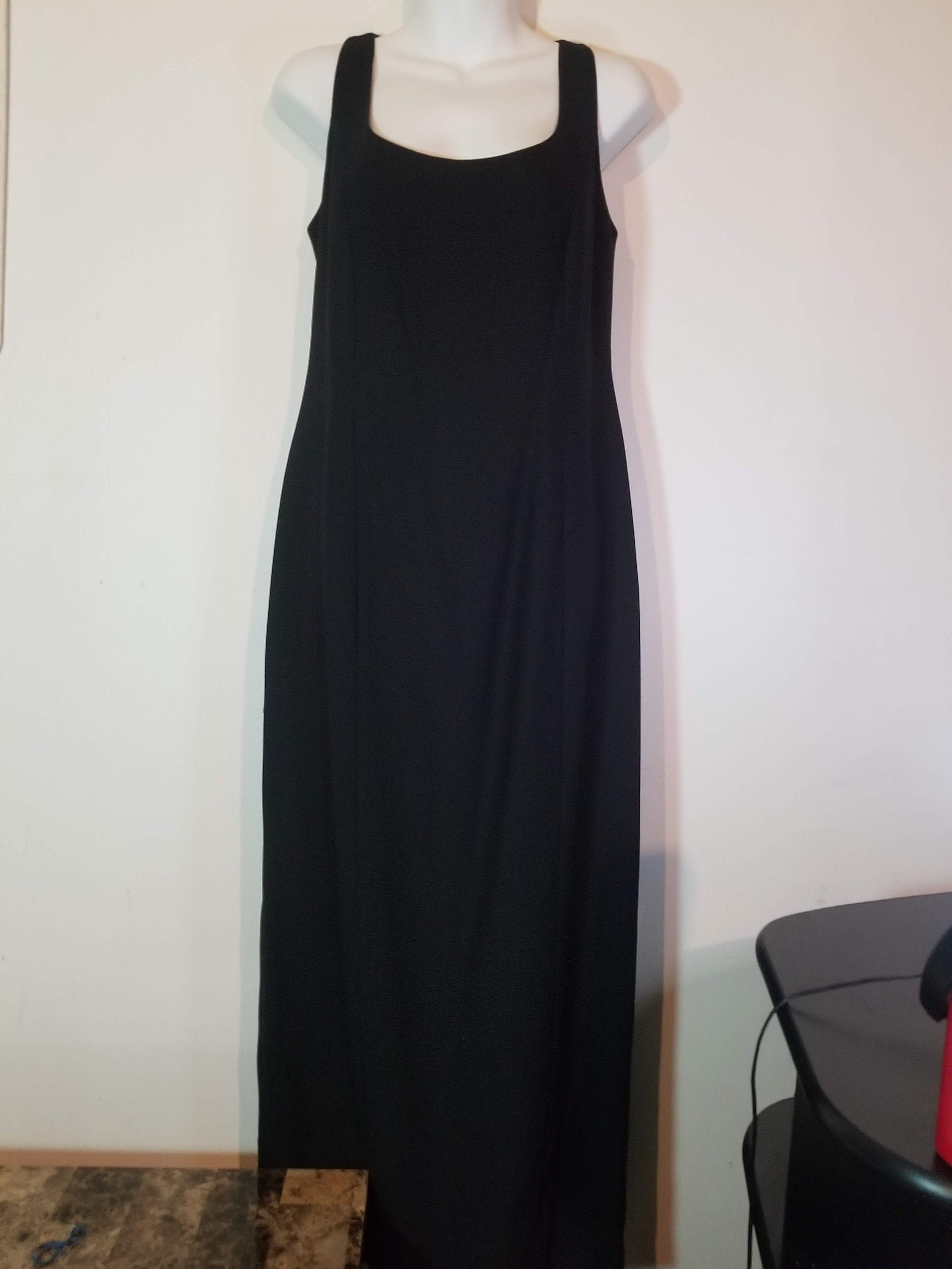 Robe Noire Laundry By Shelli Segal Taille 2 - Sans Manches, Col V, Style Fit & Flare, Neuve Sans étiquettes