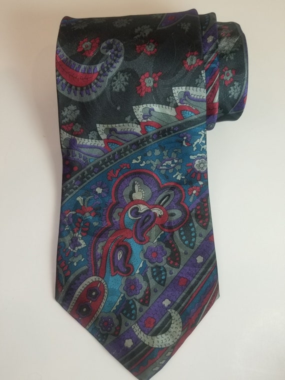 Vintage Oleg Cassini Paisley Mens tie