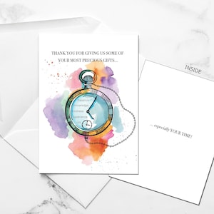 MERCI de votre TEMPS | Berger, aîné, instructeur, carte Jw, carte chrétienne Cartes de correspondance pliées avec enveloppes