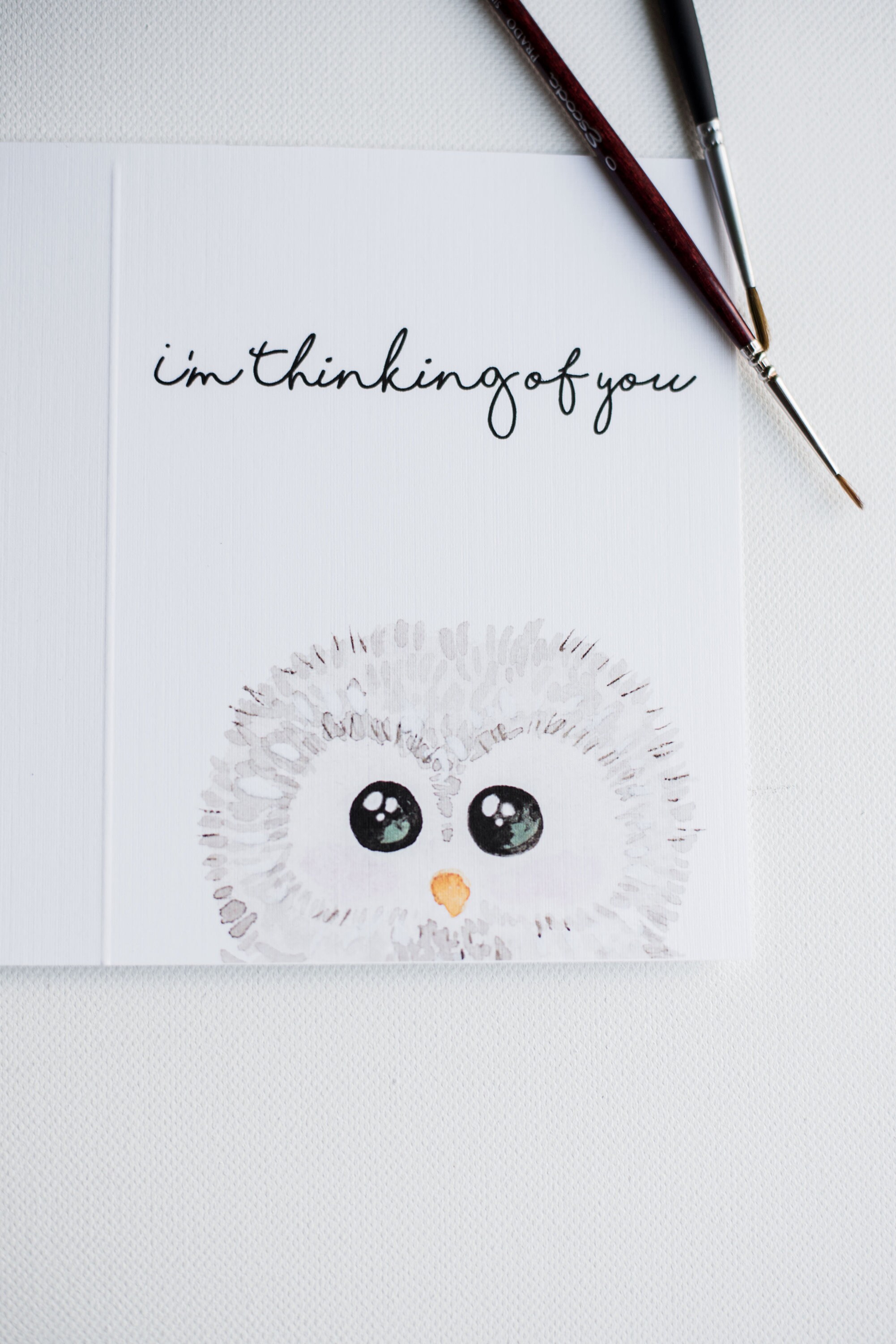THINKING of YOU OWL | Cute Owl, Thinking of You Card, Miss You, Social ...
