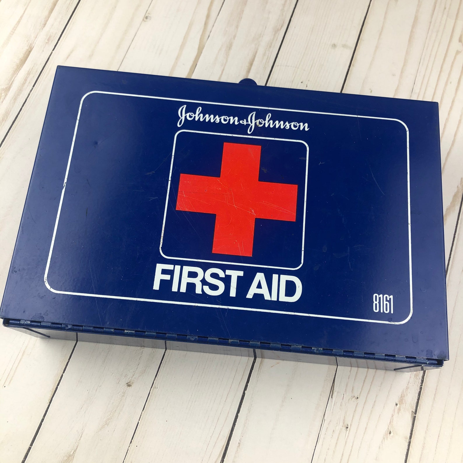 Vintage Johnson & Johnson First Aid Kit Box Made in USA Etsy