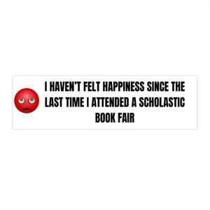 Nostalgic Book Fair Bumper Sticker, Fun Car Decal, Cursed Bumper sticker, Weird bumper sticker, gen z bumper sticker, y2k bumper sticker