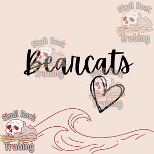 Corazón de los Bearcats (PNG), Mascota de los Bearcats (archivo descargable digital), Espíritu escolar de los Bearcats (PNG), Día del partido de los Bearcats (descarga digital), Orgullo de los Bearcats