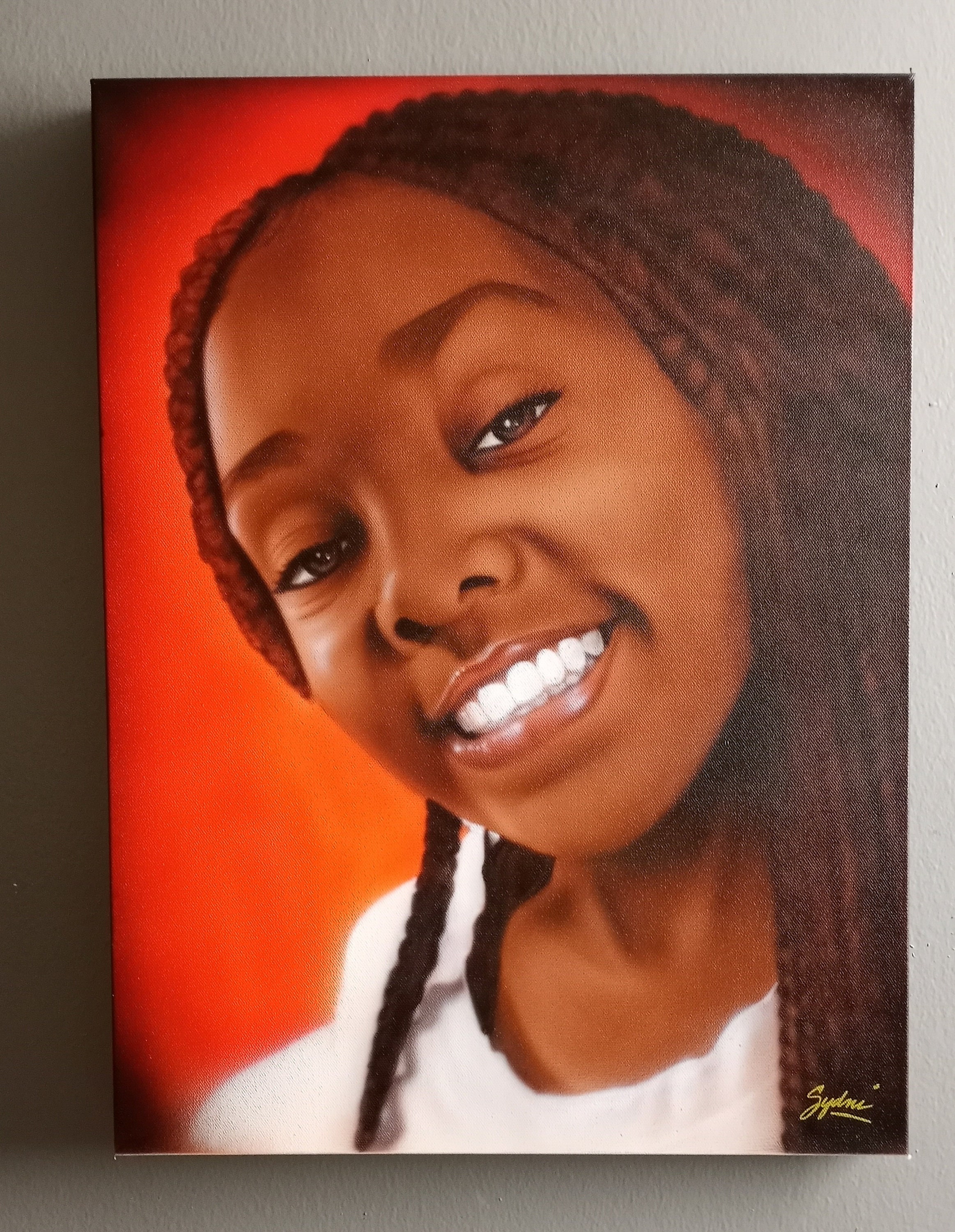 Custom Portrait Airbrush T Shirts Wall Art Canvas WHITE Etsy
