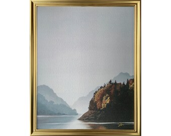 8x10 Pintura de otoño Otoño Lake Print, Fall Art Print, Nature Print, Pintura de paisaje, Lake Print