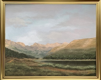 8x10 Vail Mountain painting Art Print, Nature Print, Landscape Art, Rural Art Print, Pintura