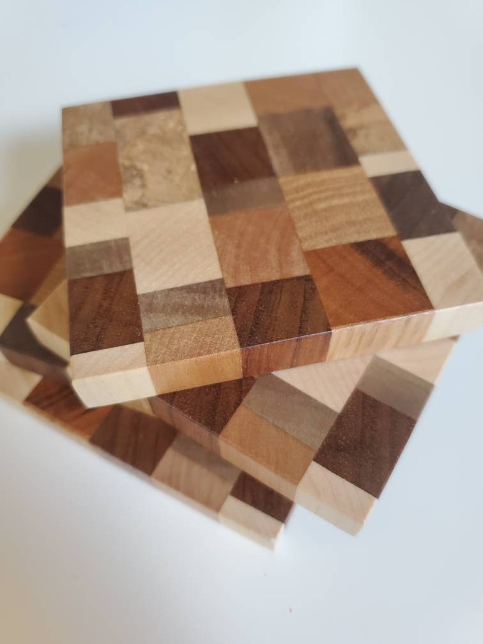 Exotic Hardwood Coasters Multicolor Wood Coasters Heirloom Etsy