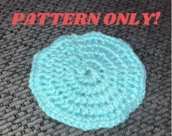 Face Scrubbie Pattern; 100% Cotton; soft, thin, small; crocheted; handmade product