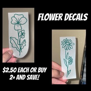 Bloem sticker vinyl sticker permanent gemakkelijk verwijderbaar schattig eenvoudig te dichtbij stop verkeer auto voertuig vrachtwagen jeep opties mooi schattig