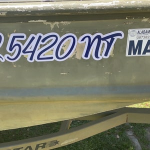 Bootstickers Decals groot klein kleuropties personaliseren luchtbel verschillende lettertypen eenvoudig permanent vinyl verwijderbaar eenvoudig aan te brengen overdracht