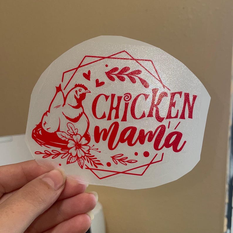 Chicken Mama Decal Vinyl Sticker Permanent Easily Removable Cute Simple ...