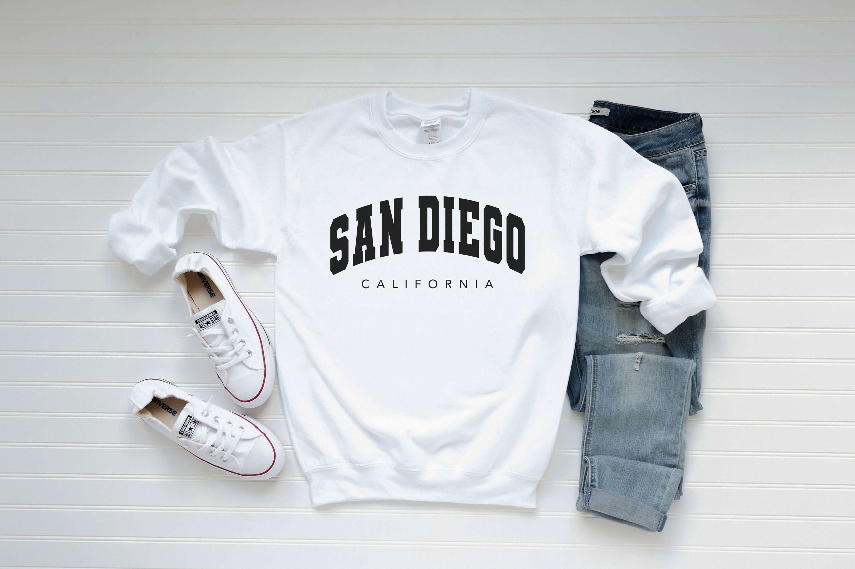 Oversized San Diego Varsity Crewneck San Diego Sweatshirt Brandy Melville  San Diego Crewneck Vintage Crewneck Vintage Sweatshirt 