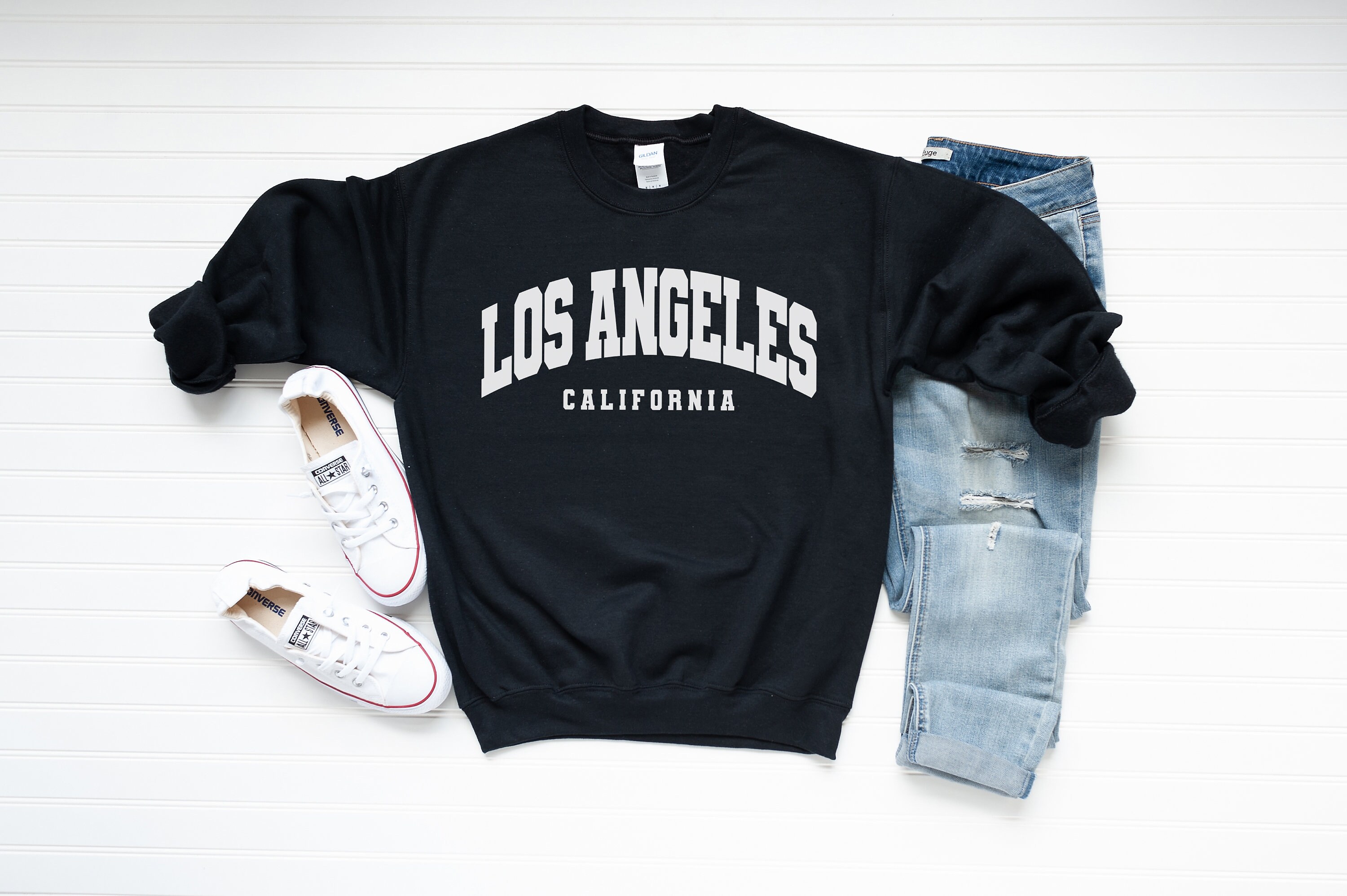 Los Angeles California Sweatshirt Los Angeles Sweatshirt Brandy Melville  Inspired LA Crewneck Vintage Crewneck Vintage LA Sweater 