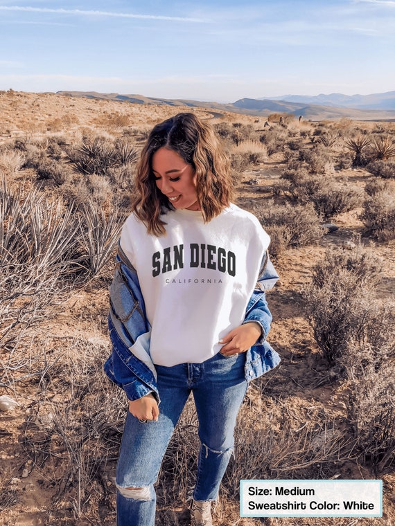 Oversized San Diego Varsity Crewneck San Diego Sweatshirt Brandy Melville  San Diego Crewneck Vintage Crewneck Vintage Sweatshirt 