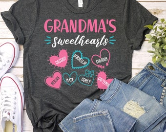Free Free 322 Grandma Shirts With Grandkids Names Svg SVG PNG EPS DXF File