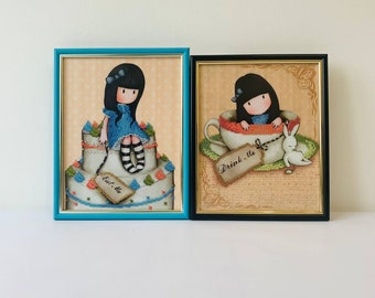 白い蝶の壁アート ビーズアート：手作り 完成したビーズ刺繍の絵