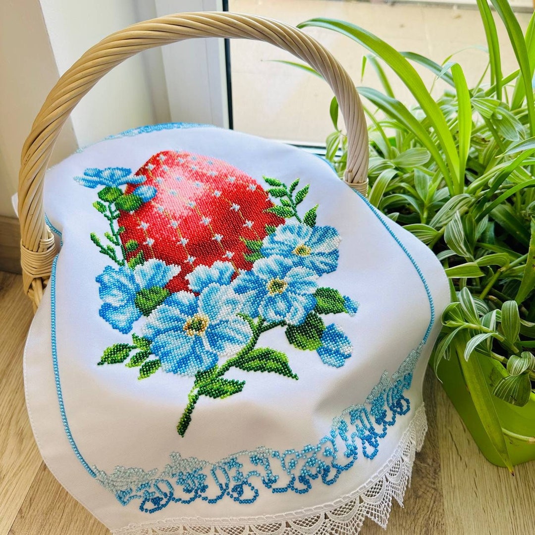 Towel/blanket for Easter Basket for adult basket “Vinok” XB
