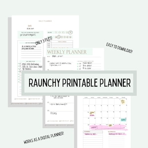 Raunchy Printable Planner