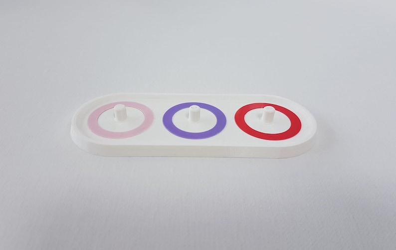 Porte-brosse à dents Oral-B / Philips Sonicare personnalisé, avec anneaux colorés, imprimé en 3D Sonicare Wit
