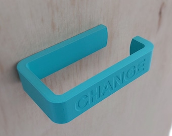 suporte para rolo de papel higiênico, montagem por parafuso, impresso em 3D