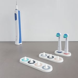 Oral-B / Philips Sonicare brush head holder, Version 2.0, 3D printed
