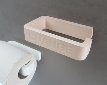 self-adhesive toilet roll holder, 3D printed