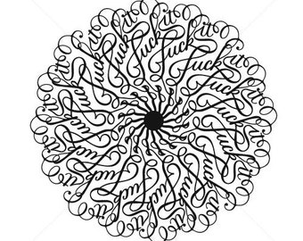 Download Cuss Word Mandala Etsy