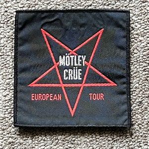 Motley Crue &#39;European Tour&#39; original vintage patch
