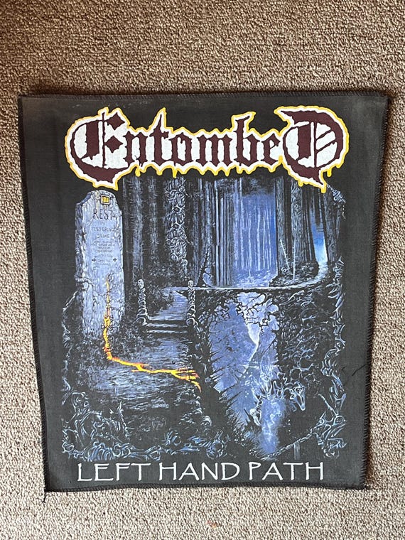 Entombed 'Left Hand Path' vintage back patch - image 1