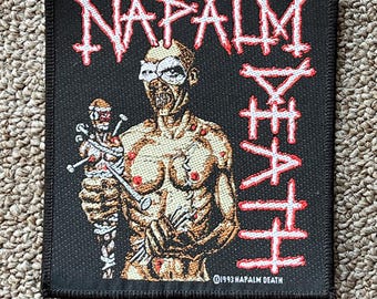 Napalm Death &#39;Utopia Banished&#39; original vintage patch