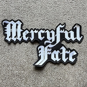 Mercyful Fate die cut logo back patch