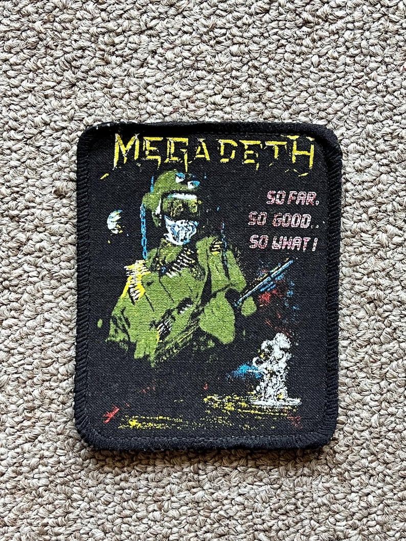 Megadeth Lettering Megadeth 'so Far, so Good, so What' Original Vintage Patch - Etsy