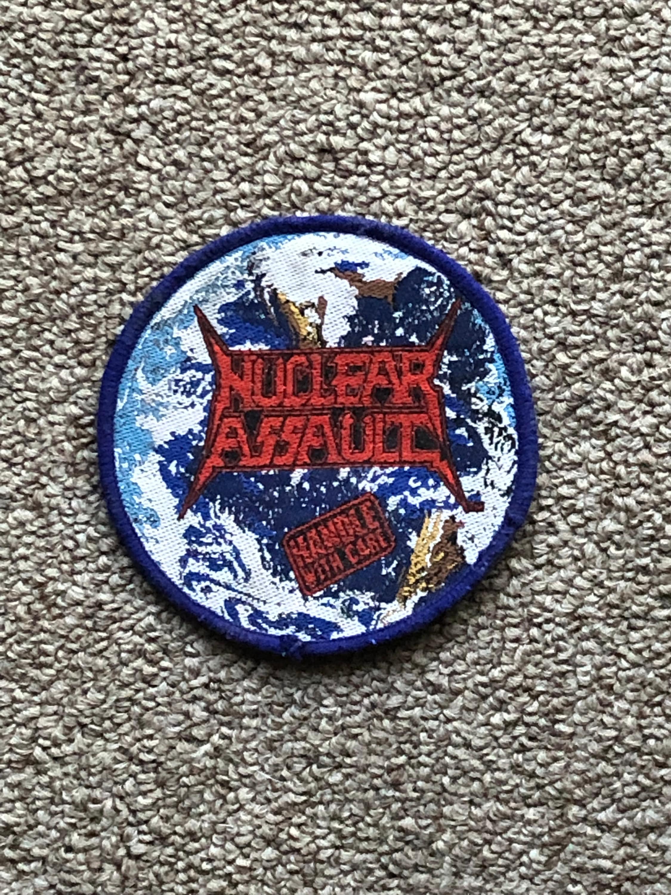 Nuclear Assault 'handle With Care' Original Vintage Patch
