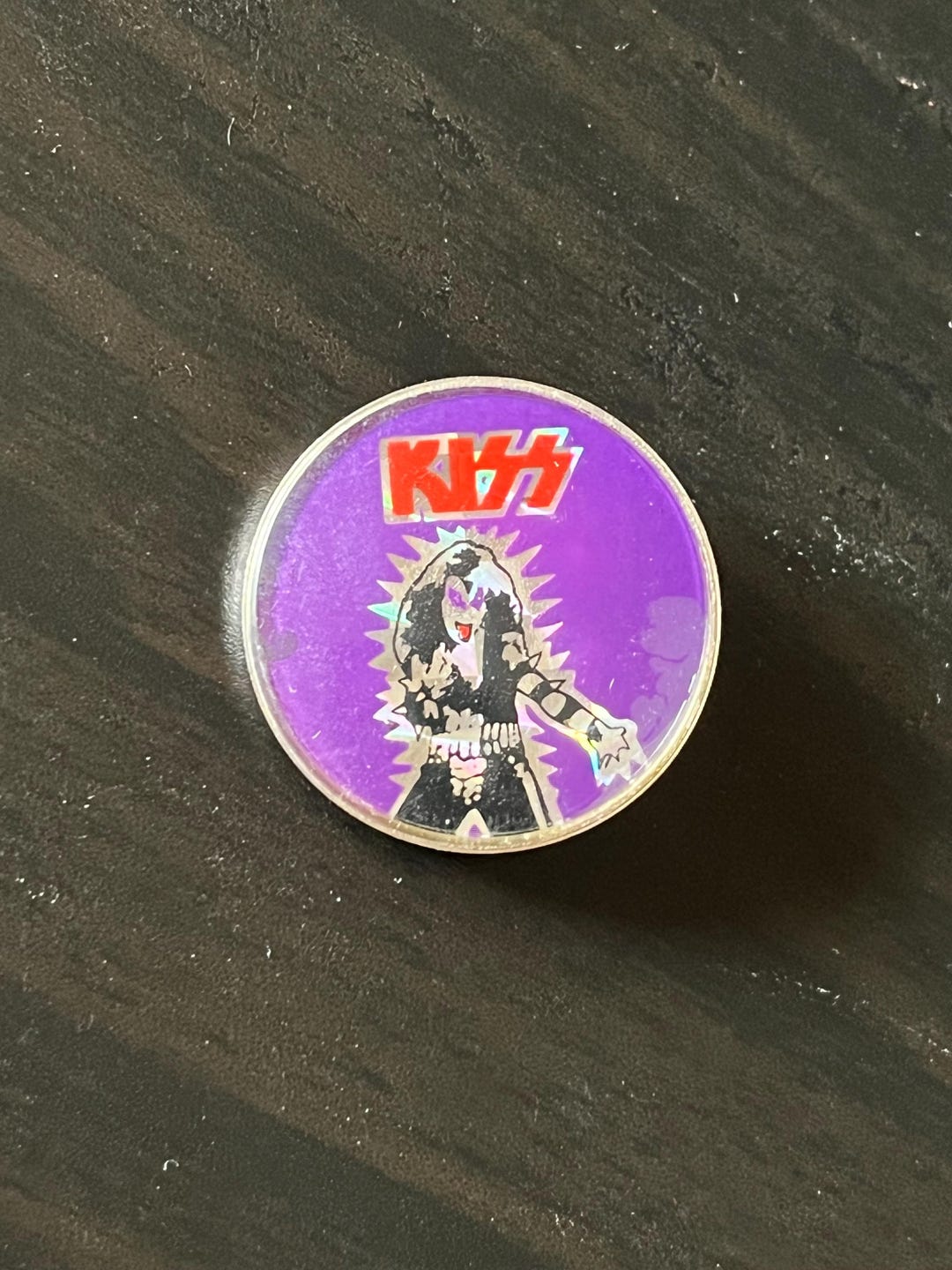 Kiss Logo Rhinestone Pin Kiss 'gene Simmons' Original Vintage Crystal Prismatic Pin - Etsy