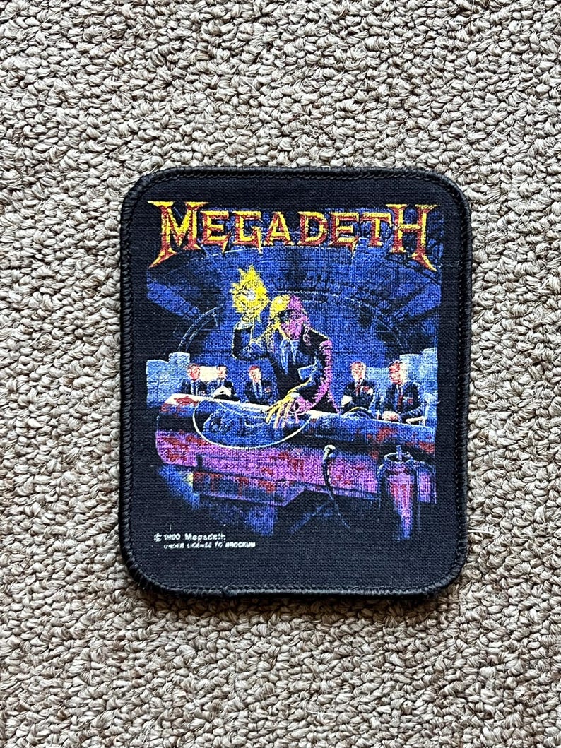 Megadeth Lettering Megadeth 'rust in Peace' Original Vintage Patch - Etsy
