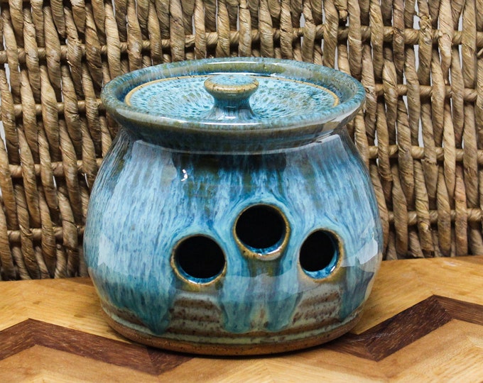 Garlic Jar Handmade Ceramic Garlic Jar Kitchen Storage Etsy