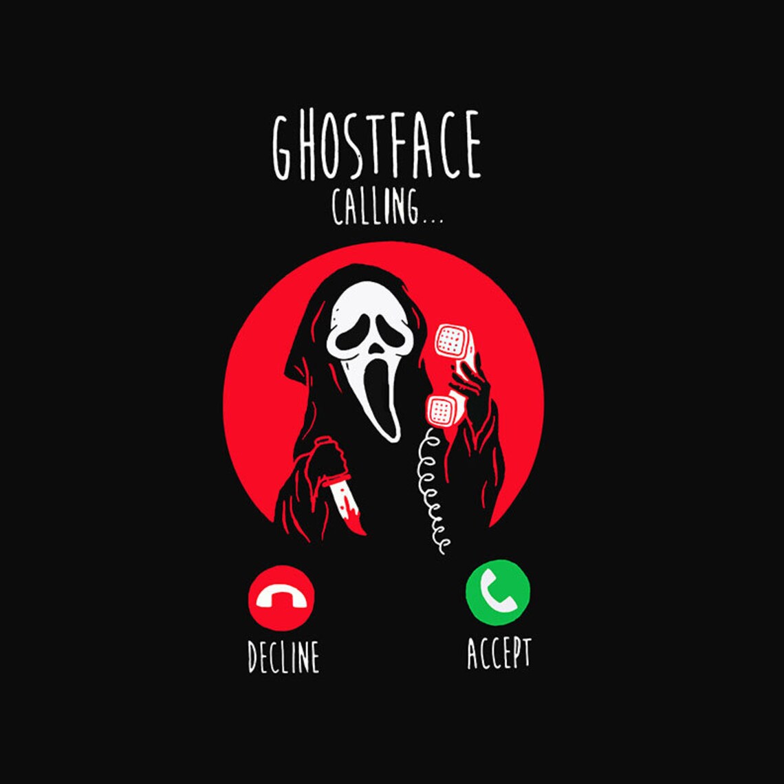 Ghostface Calling Halloween Funny SVG Ghostface Calling SVG Etsy