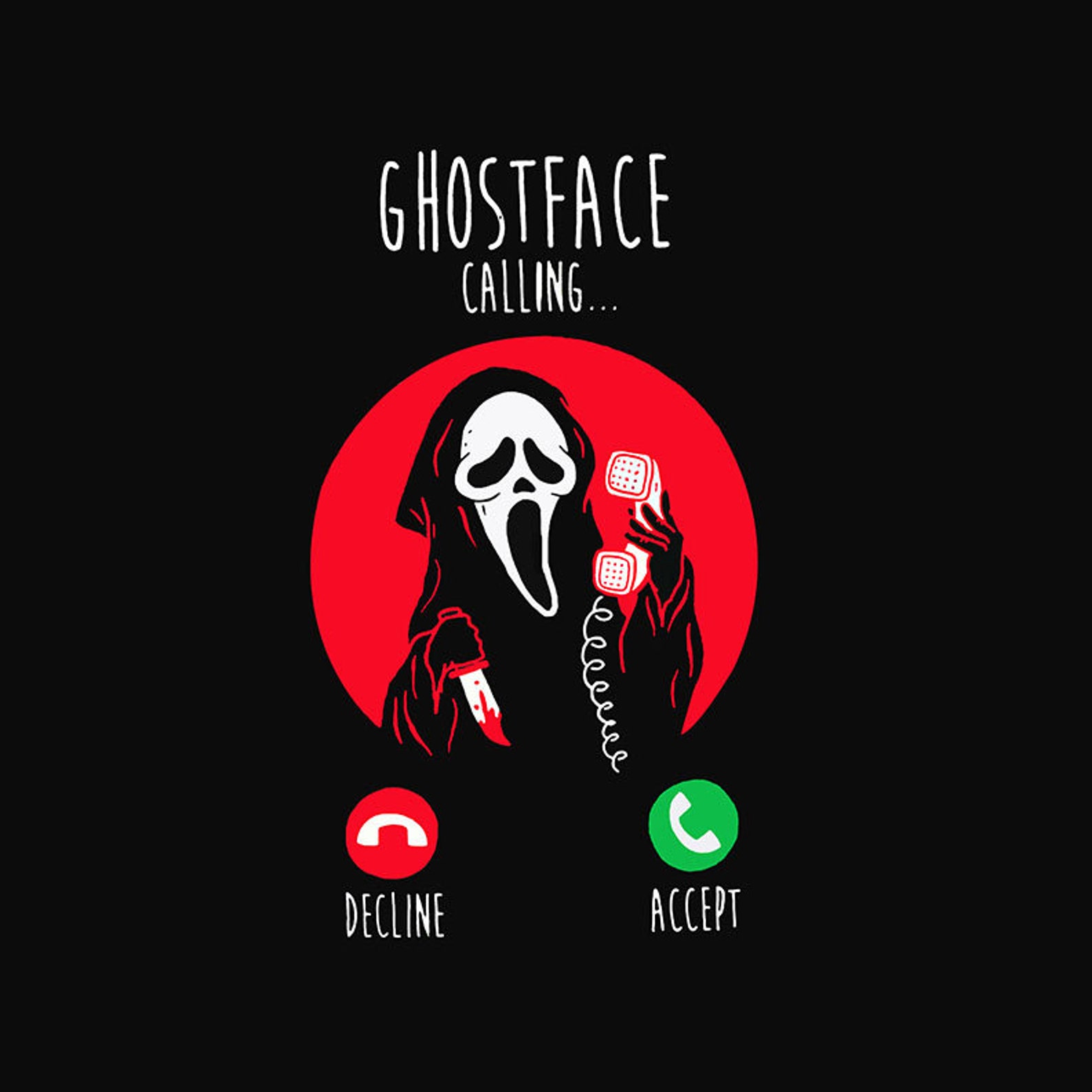 Ghostface Calling Halloween Funny SVG Ghostface Calling SVG Etsy
