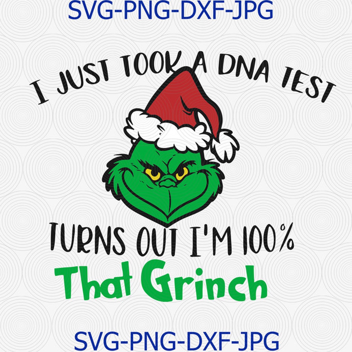 The grinch svg DNA test svg100 percent that grinch svg | Etsy