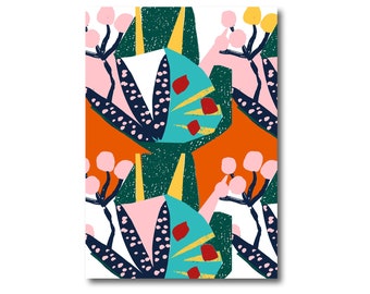 Botanischer Funk Druck in A5, A4, A3