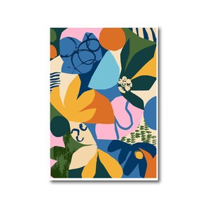 Impressão Flower Power em A5, A4, A3, Cartão Reciclado, Design Abstrato Colorido, Arte, Padrão