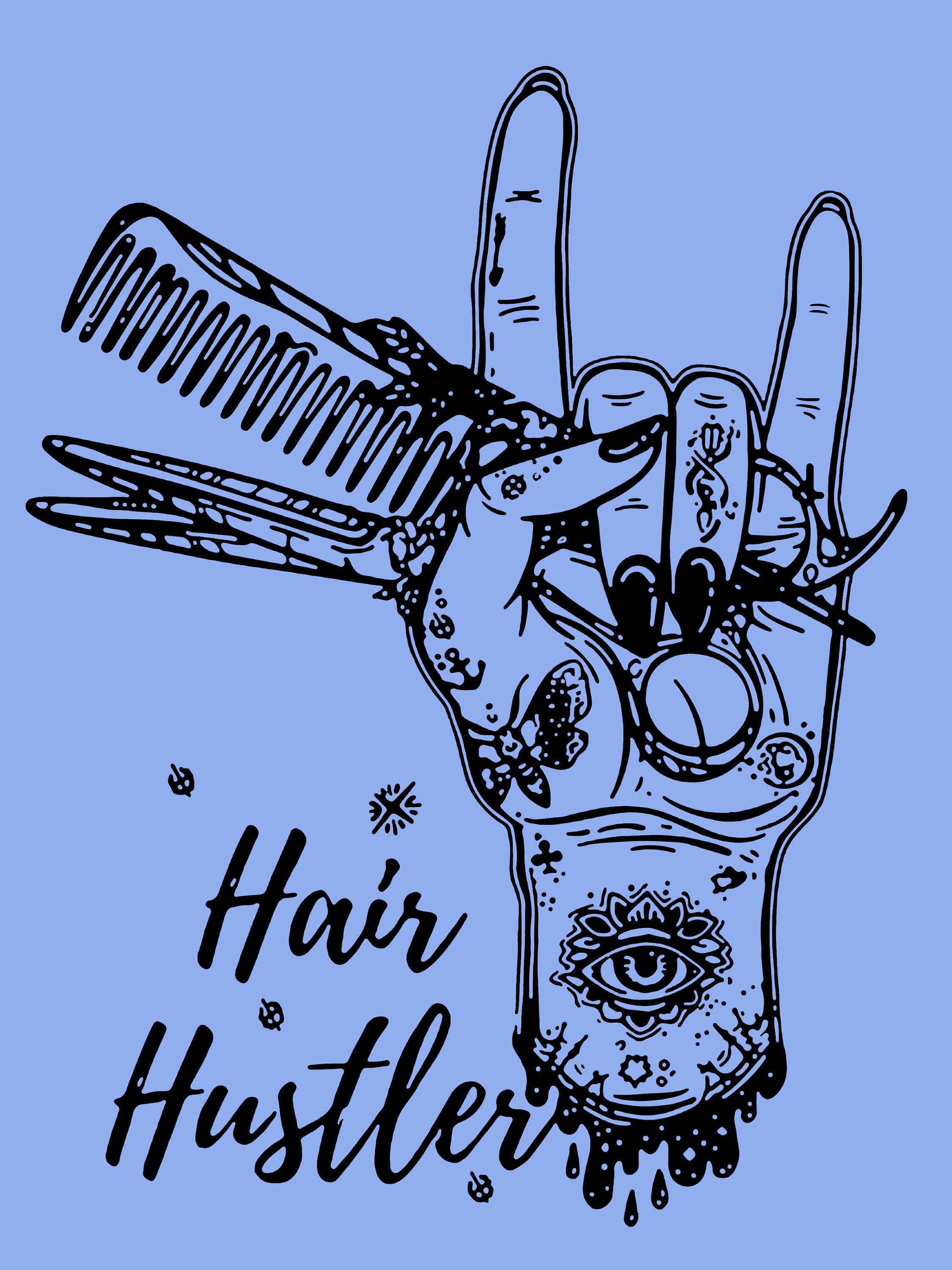 Hairstylist Hair Hustle svg png eps dxf design | Etsy