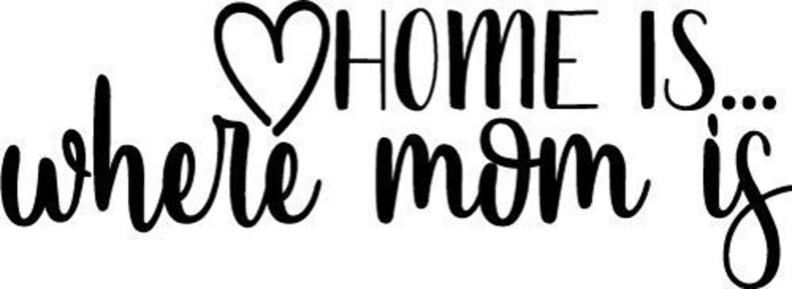 Home Is Where Mom Is PNG SVG Digital Download | Etsy
