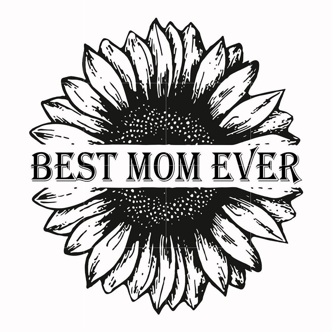 Best mom ever sunflower svg Best Mom Ever Svg Sunflower Svg Etsy