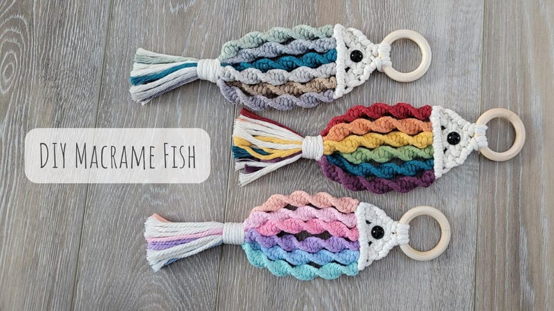 DIY Macrame Fish Kit | Beginner Friendly | Video Tutorial | Gift for ...
