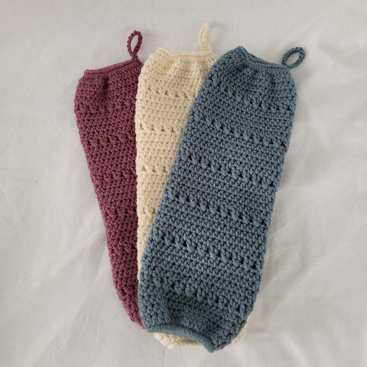 Crochet Plastic Bag Holder - Bag of Bags - in Blue (or Sage, if Blue is not available)